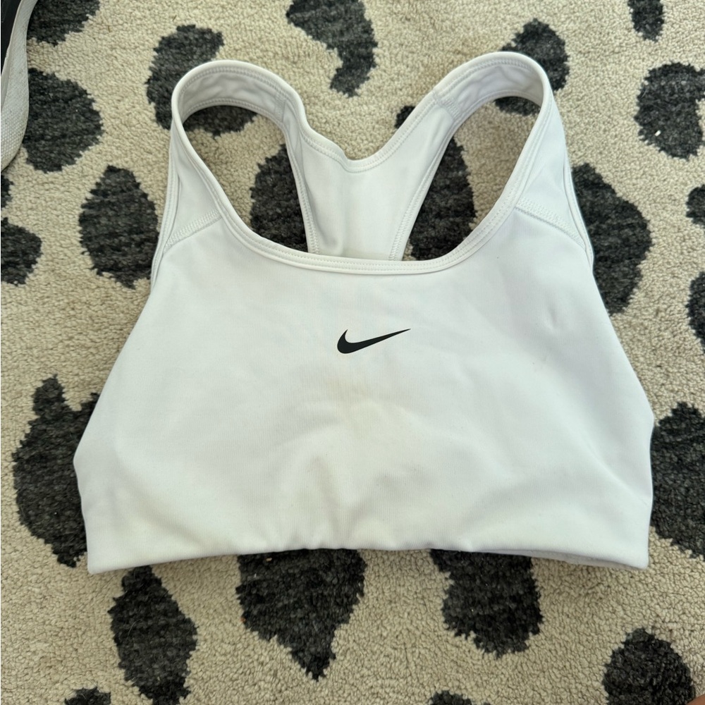 Nike White Sports Bra Racerback Design